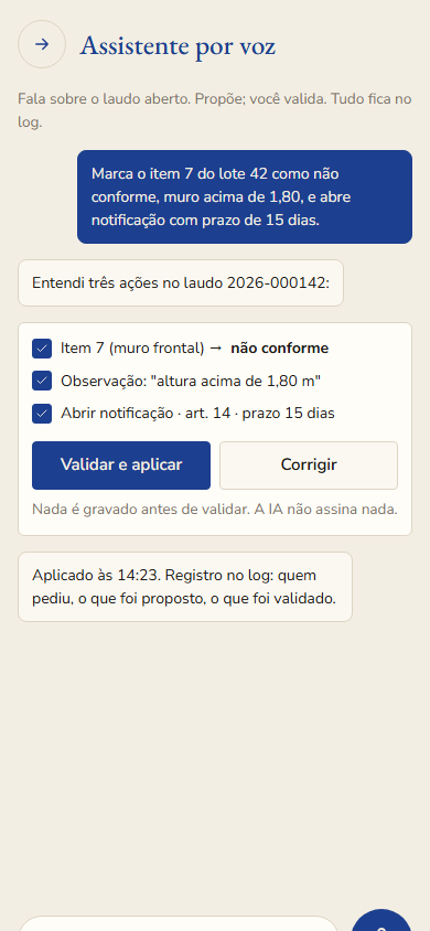 App: entrada por voz